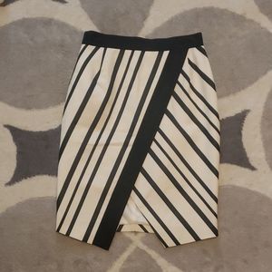 H&M black and white striped skirt
